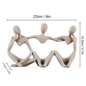 Nordic Abstract Thinker Statue - Resin Desktop Sculpture for Home & Office Decor (Color: C1- Frosting, Ships From: CN)