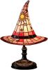 Witch Hat Lamps, Handcrafted Stained Glass Resin Wizard Hat Light Gothic Table Lamp for Halloween Decor
