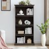 Glass display cabinet 4 Tier Glass Display Cabinet Storage Curio Cabinet with Flip up Glass Doors, Collectors Showcase Toy Figure Organizers Rack