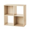 4-Cube Storage Organizer Bookshelf -stylish Storage Organizer Book Case for Home Bedroom Office, Easy Assembly, Modern Bookcase