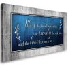 Christian Wall Art Decor Blue and Grey Canvas Prints Bless The Food Quote Wall Pictures Framed Artwork for Home Living Room Dining Room Kitchen D