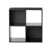 4-Cube Storage Organizer Bookshelf -stylish Storage Organizer Book Case for Home Bedroom Office, Easy Assembly, Modern Bookcase