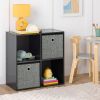 4-Cube Storage Organizer Bookshelf -stylish Storage Organizer Book Case for Home Bedroom Office, Easy Assembly, Modern Bookcase
