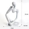Nordic Abstract Thinker Statue - Resin Desktop Sculpture for Home & Office Decor