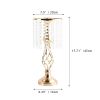 New Luxury Metal Candle Holders with Crystal Flowers Vase Candlestick Table Centerpieces Wedding Table Candle Stand Wedding Prop