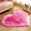 1pc Heart-Shaped Faux Sheepskin Area Rug  Soft and Plush Carpet for Home, Bedroom, Nursery, and Kid's Room - Perfect for Home Decor and Comfort