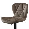 Industrial Vintage 2-Pc Rotatable Bar Stools Set w/ Backrest & Footrest - Quilted PU Leather - 300lb Capacity