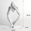 Nordic Abstract Thinker Statue - Resin Desktop Sculpture for Home & Office Decor
