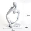 Nordic Abstract Thinker Statue - Resin Desktop Sculpture for Home & Office Decor