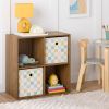 4-Cube Storage Organizer Bookshelf -stylish Storage Organizer Book Case for Home Bedroom Office, Easy Assembly, Modern Bookcase