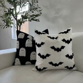 Halloween throw pillow cover, 20x20 inch (Fabric: Bats)