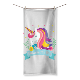 Unicorns Are Real Sublimation All Over Towel (size: (S) Guest)