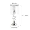New Luxury Metal Candle Holders with Crystal Flowers Vase Candlestick Table Centerpieces Wedding Table Candle Stand Wedding Prop