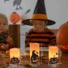 Halloween Flameless Candle Lamps – 3 Pack, LED Timer Candles (iMounTEK)